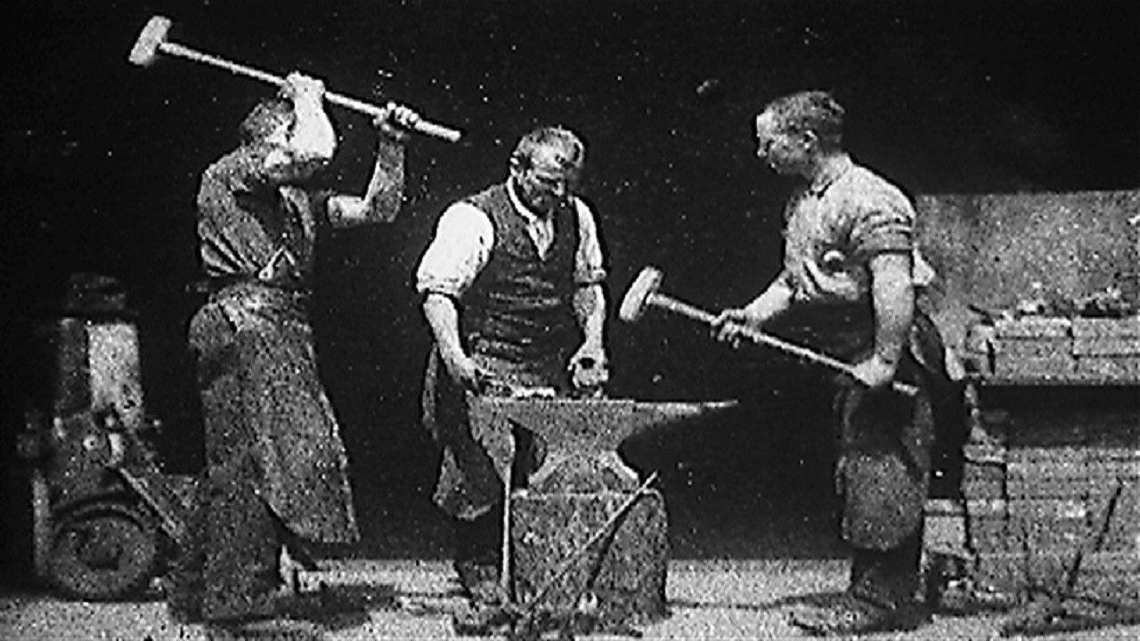 Blacksmithing Scene (1893) backdrop artwork