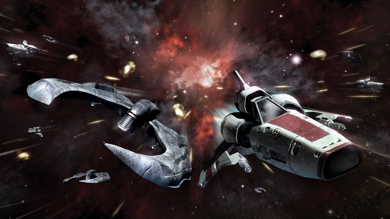Battlestar Galactica: Blood & Chrome (2012) series backdrop artwork