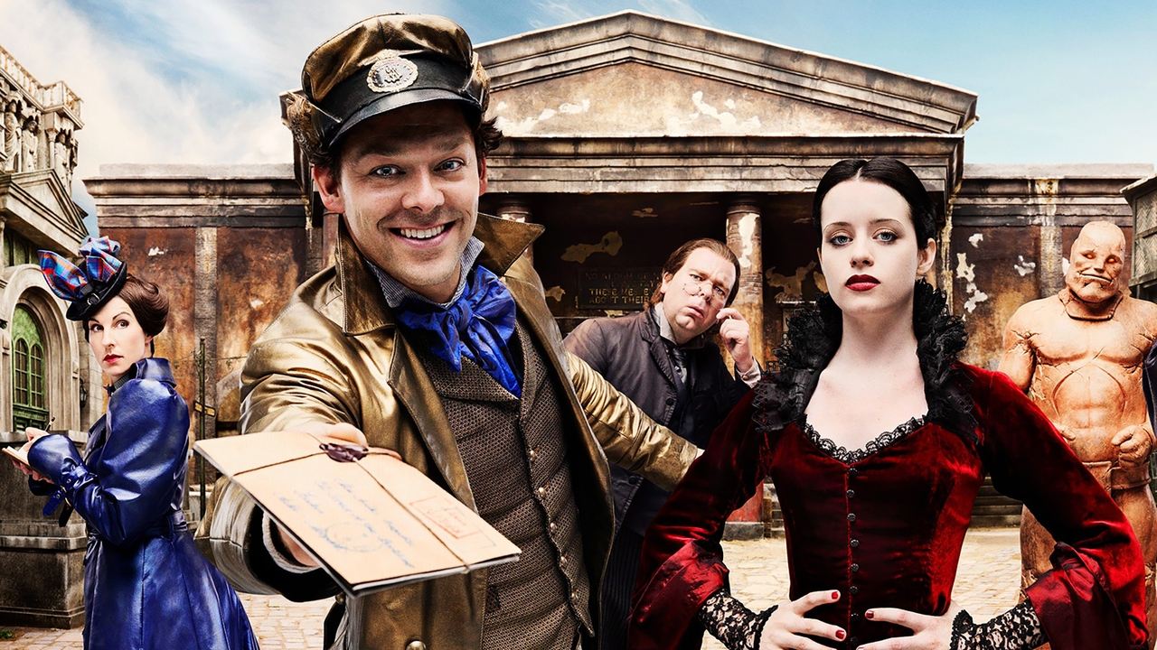 Going Postal (2010) series backdrop artwork