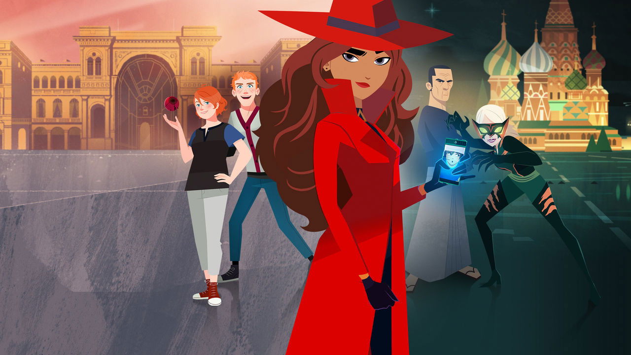 Carmen Sandiego (2019) series backdrop artwork